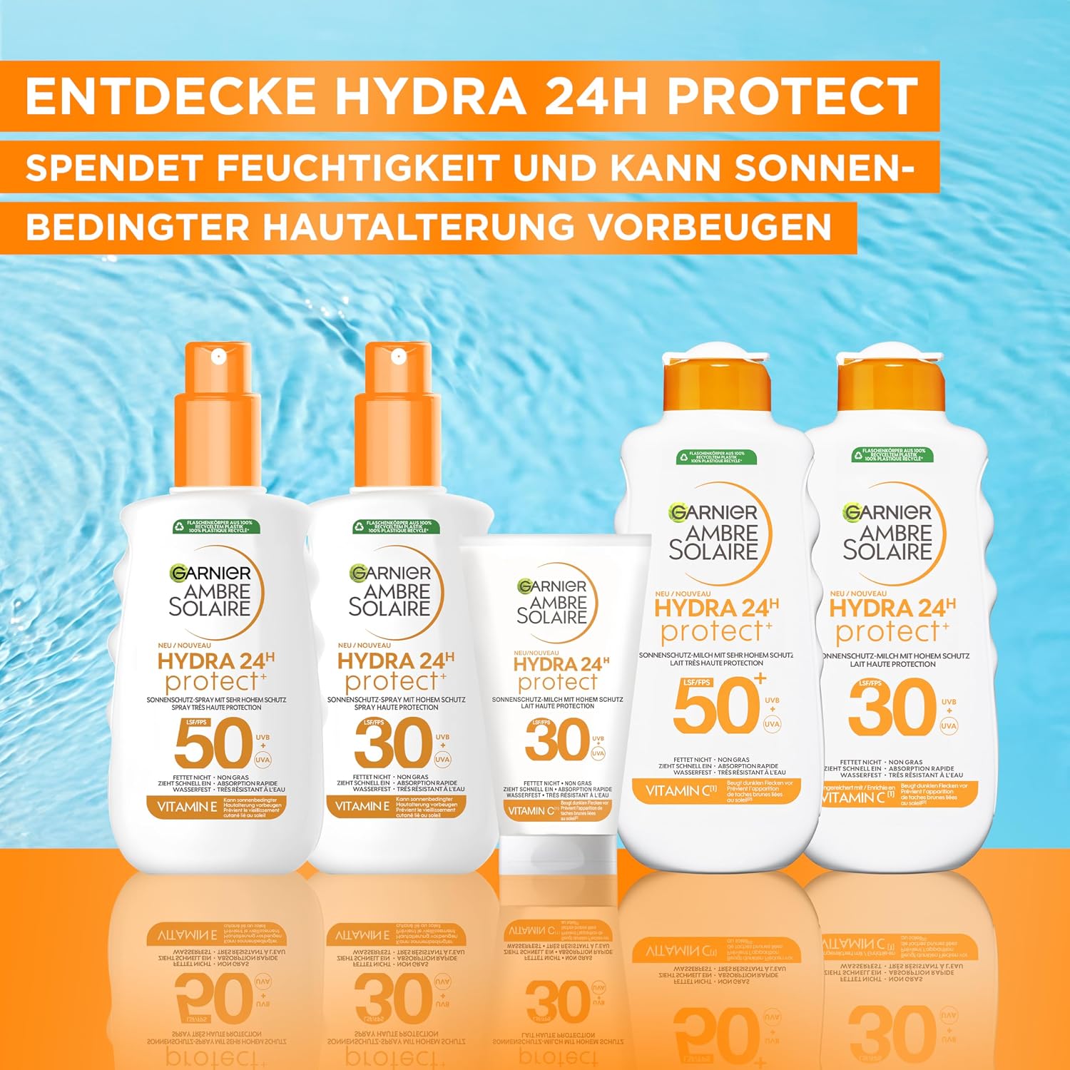 Garnier Ambre Solaire Sonnenschutz Milch LSF 30 50ml - Feuchtigkeitsspendend