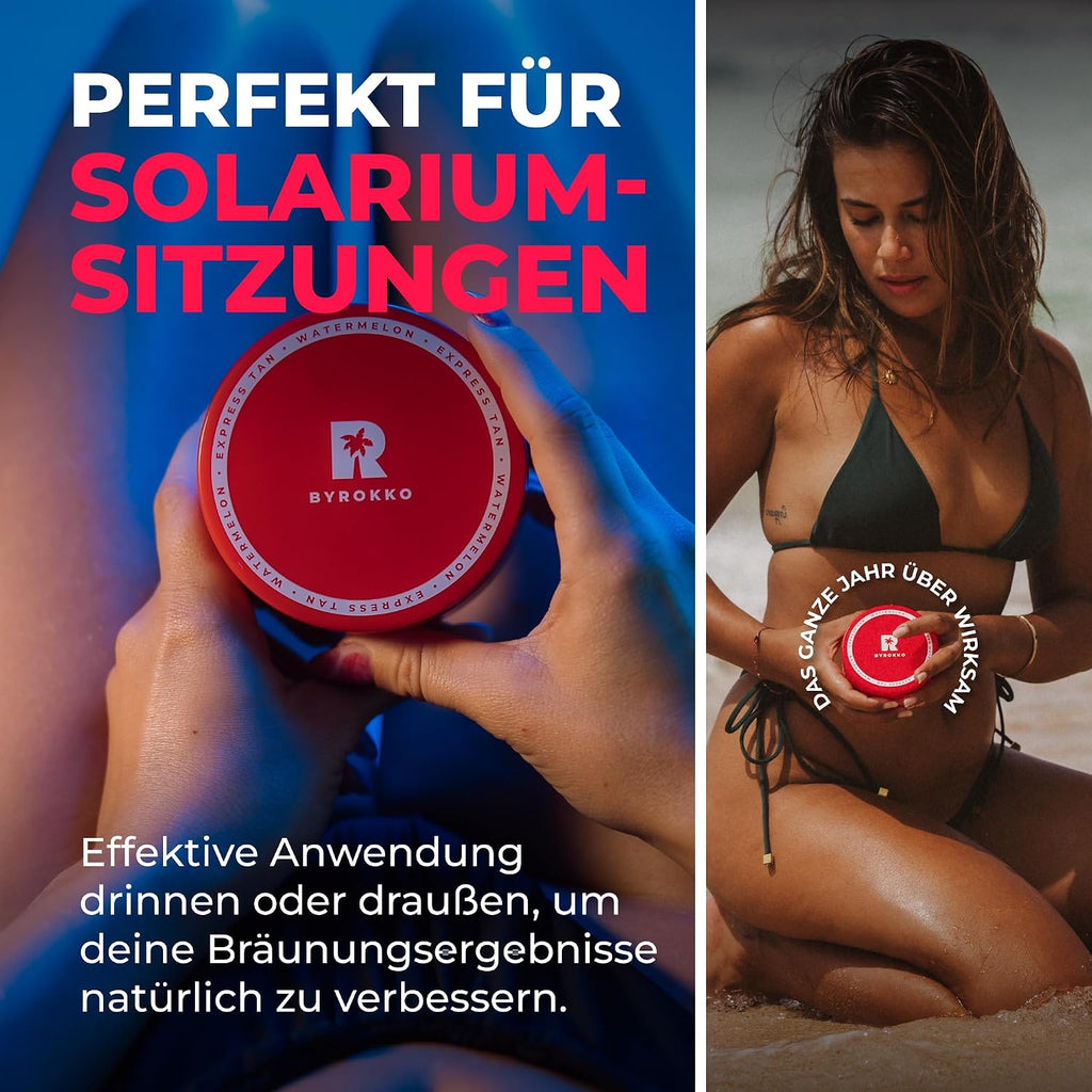 BYROKKO Shine Brown 200 ml Braeunungsbeschleuniger Creme fuer Sonne und Solarium