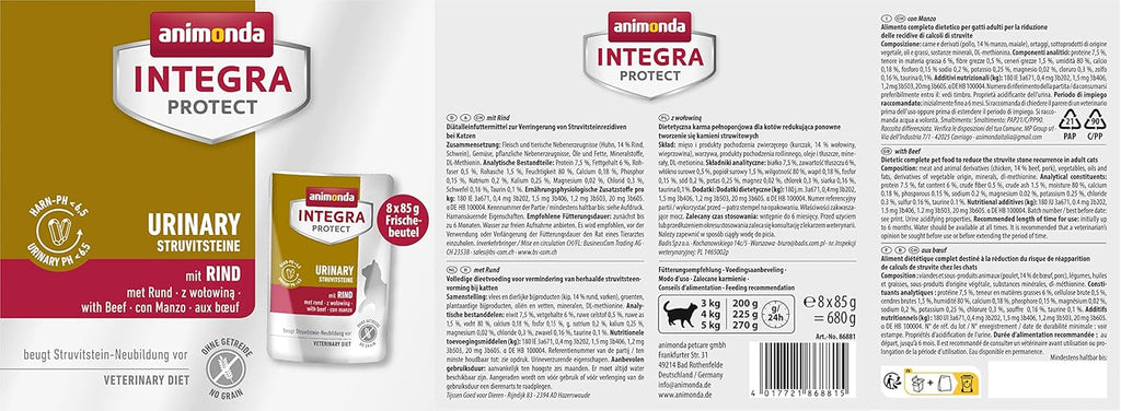 animonda Integra Protect Diaetfutter Katze Diabetes Pute verschiedene So