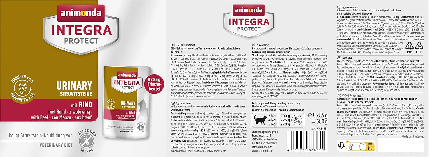 animonda Integra Protect Diaetfutter Katze Diabetes Pute verschiedene So