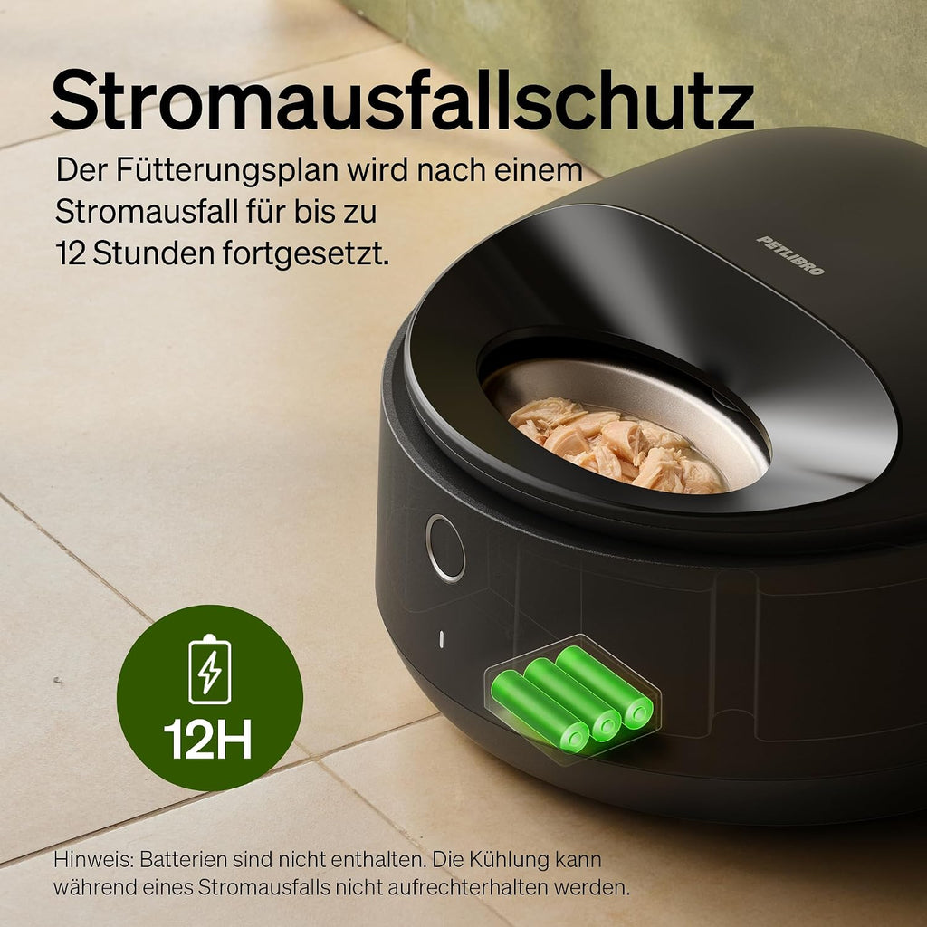 PETLIBRO Nassfutterautomat fuer Katzen mit Edelstahlnapf Kuehlung und WLAN App