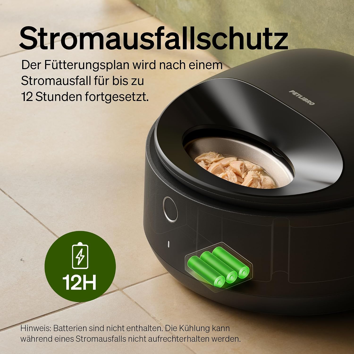 PETLIBRO Nassfutterautomat fuer Katzen mit Edelstahlnapf Kuehlung und WLAN App