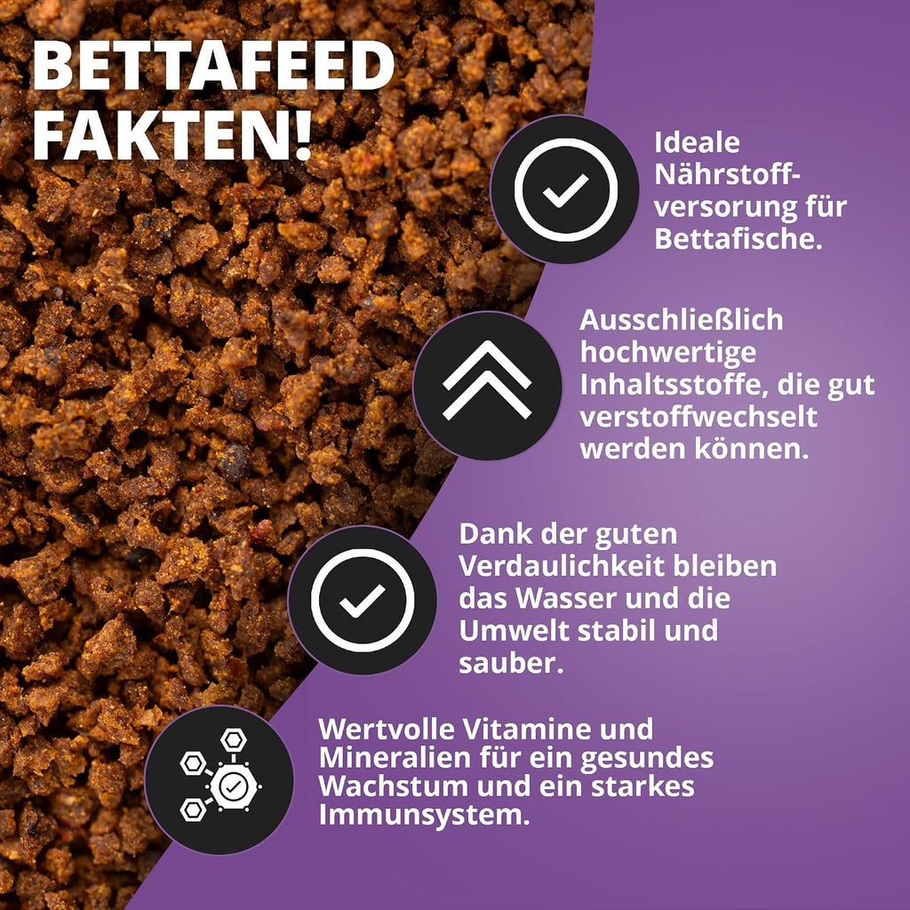 NatureHolic Bettafeed Softgranulat Fischfutter 50 ml fuer Kampffisch Betta splend