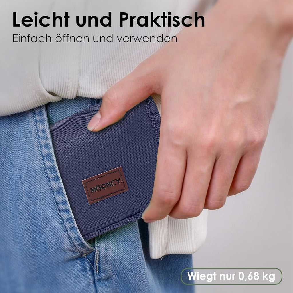 MOONCY Klapphocker faltbar 33×26,5×32 cm - leichter Camping‑ und Angelhocker bis