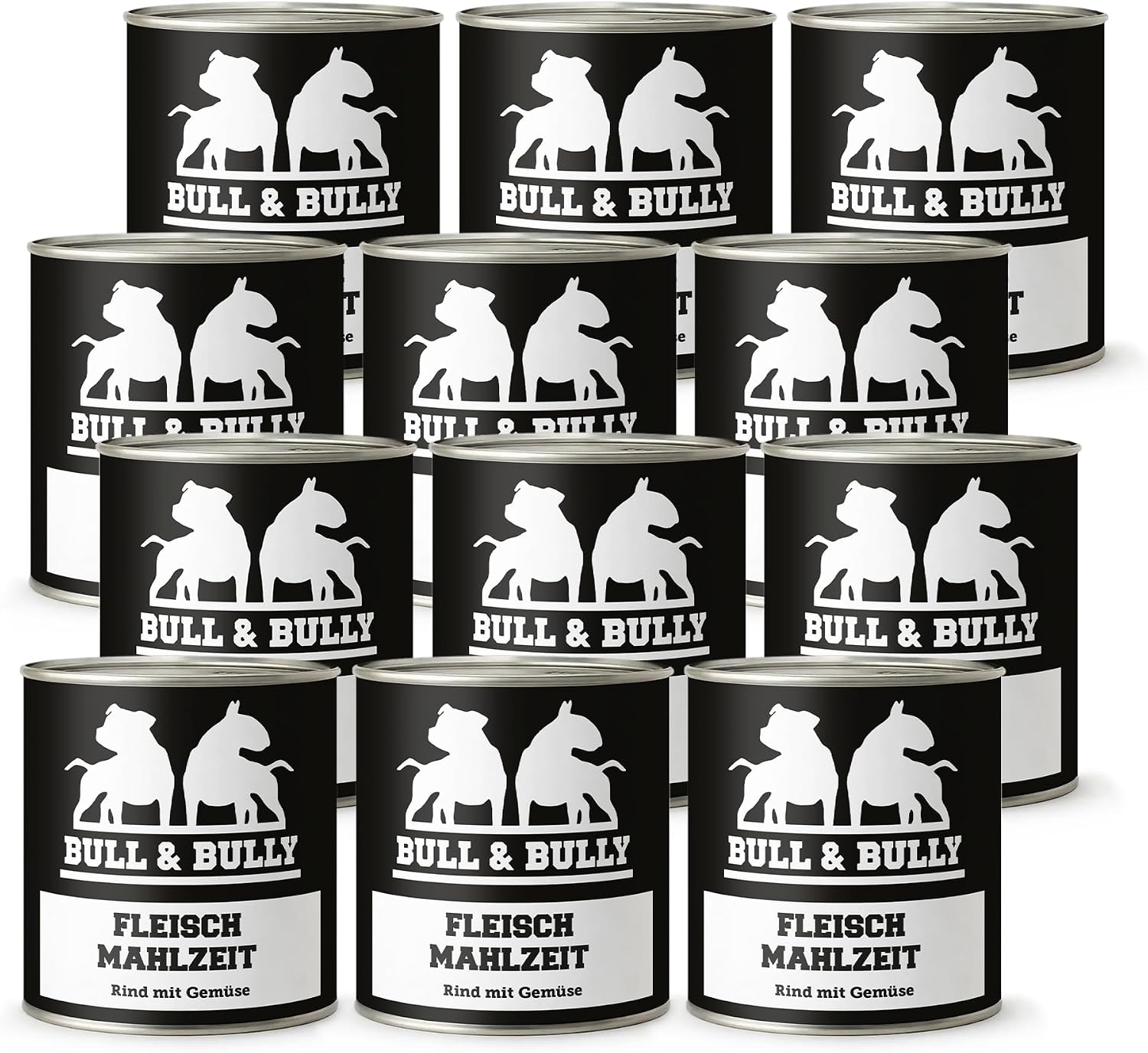 BULL & BULLY Nassfutter Rind mit Gemüse 91% Fleisch für aktive Hunde