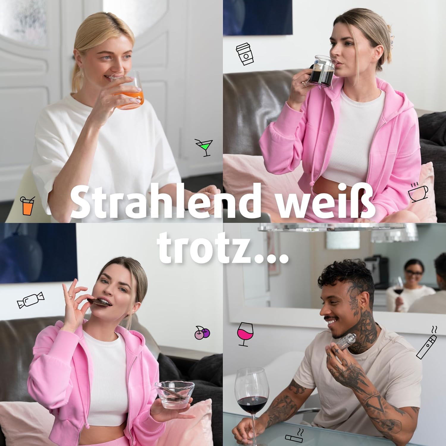 Zahnaufhellung Pulver Zahnpulver Bleaching fuer weisse Zaehne