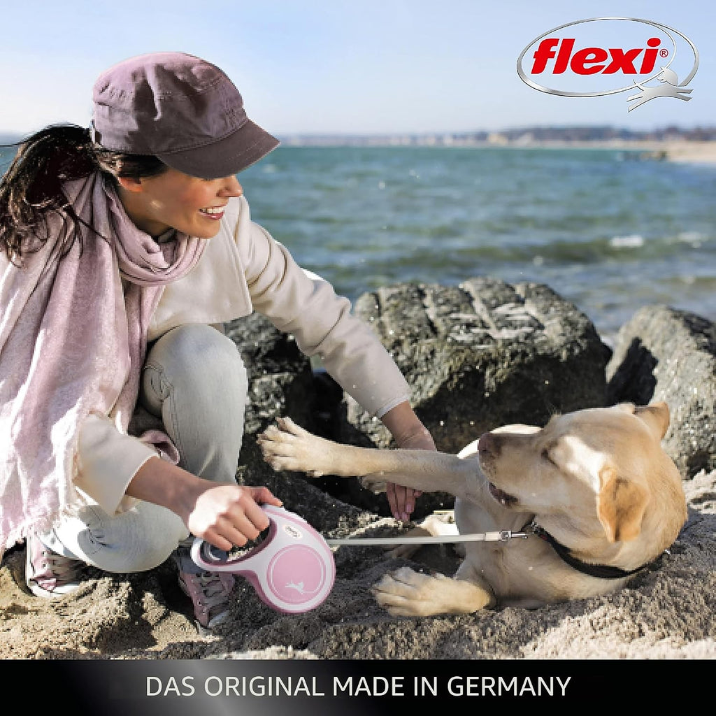 flexi Comfort L Gurt-Plus 8 m Rollleine Schwarz fuer Hunde bis