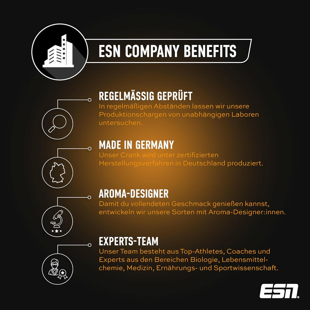 ESN Crank Pre Workout Pulver Fresh Berry Juice Koffein vegan verschiedene