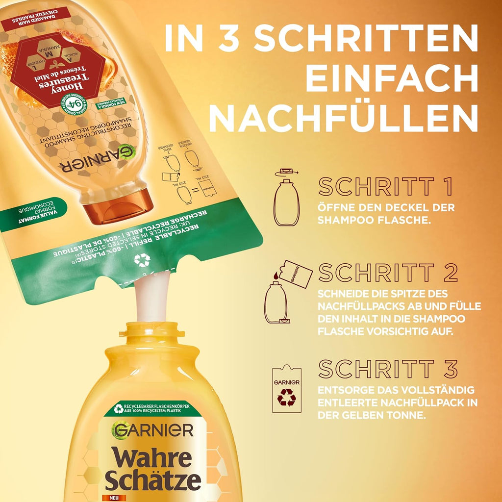 Garnier Wahre Schaetze Shampoo Honig Schaetze fuer strapaziertes Haar