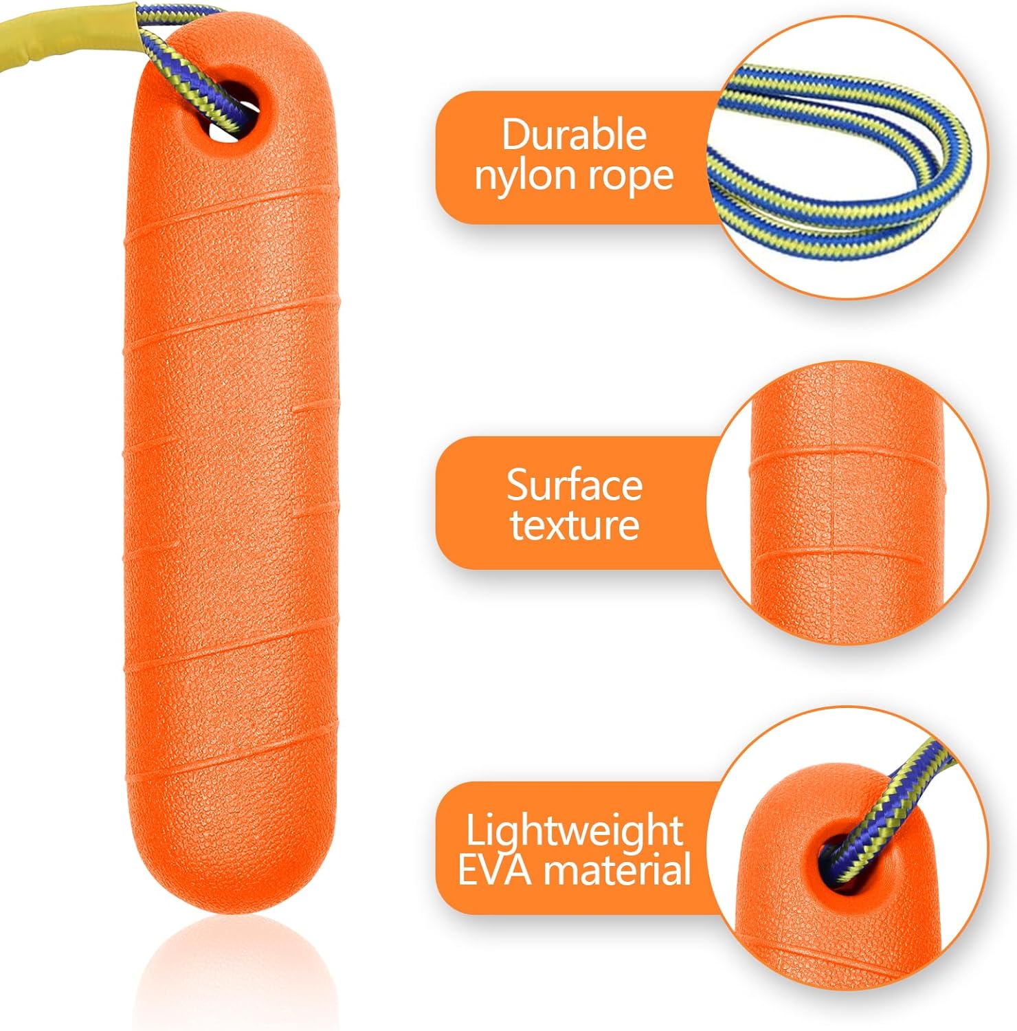 Hundespielzeug Schwimmspielzeug 22 cm mit Nylonseil Apportieren Wasserspiel