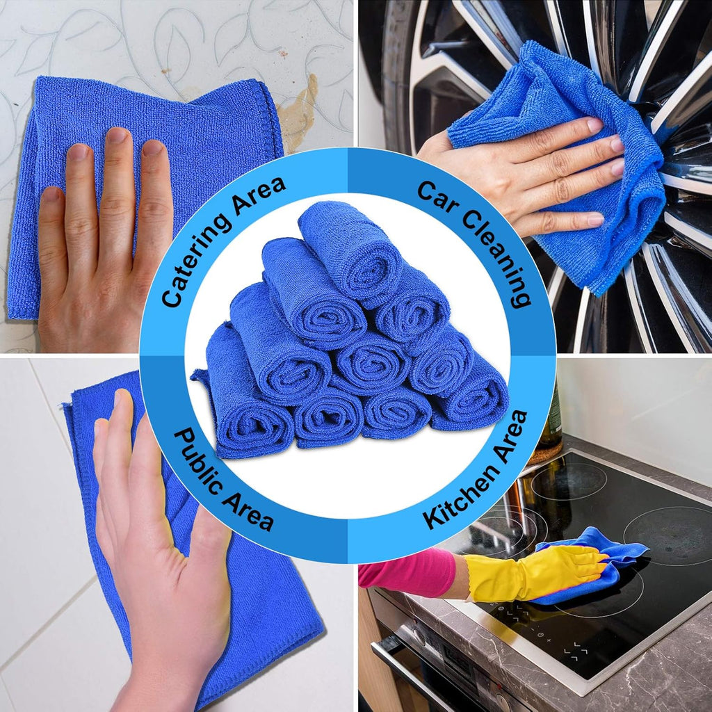 URAQT Mikrofasertuecher Auto 6er Set 500 GSM fusselfrei 30cm-60cm Reinigung