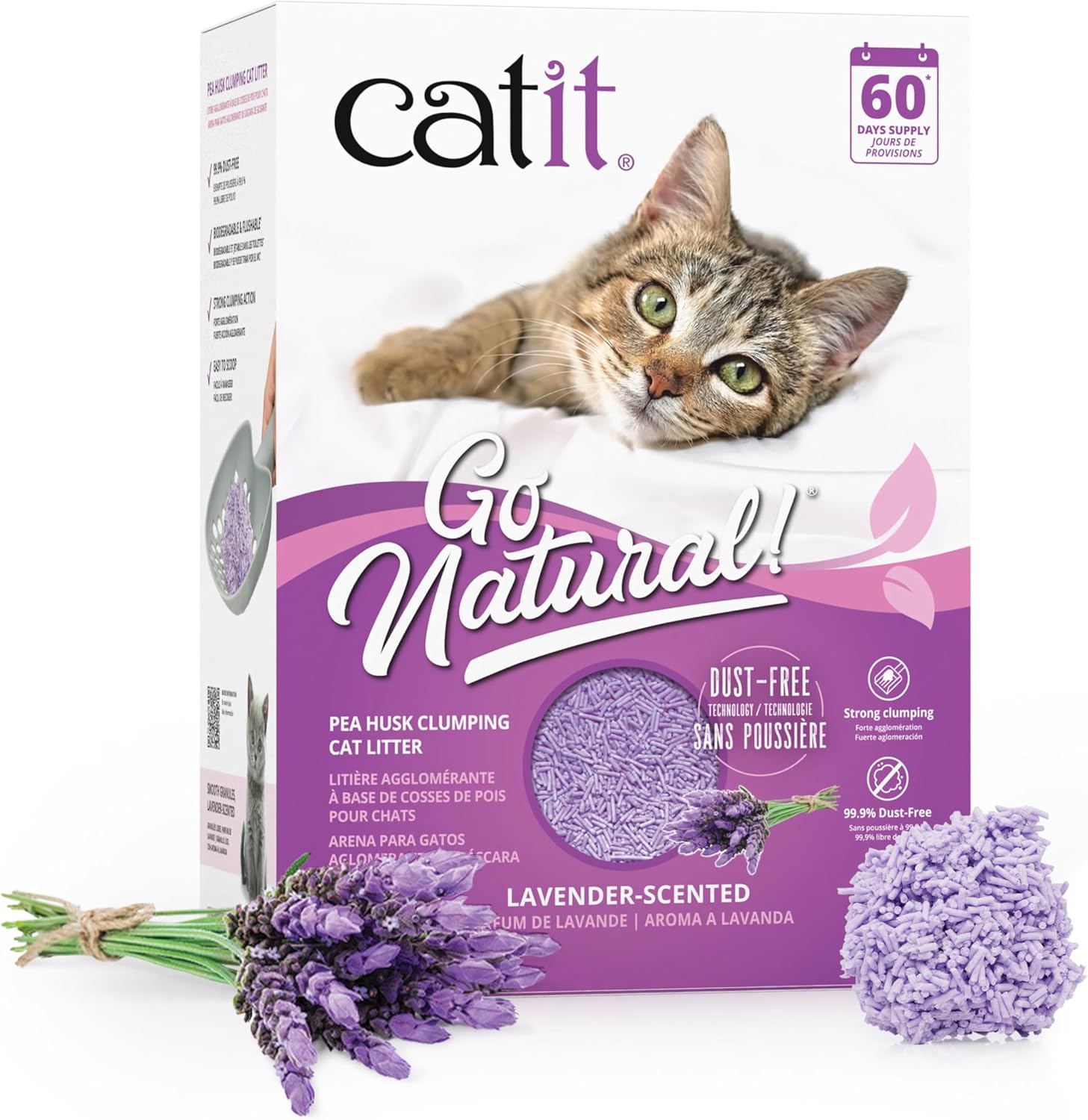 Catit Go Natural Katzenstreu 2,8kg klumpend Lavendel verschiedene Sorten
