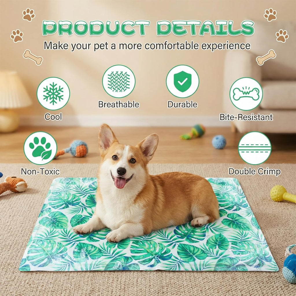 Ninonly Kuehlmatte 50x65 cm fuer Hunde und Katzen selbstkuehlend wasserdicht