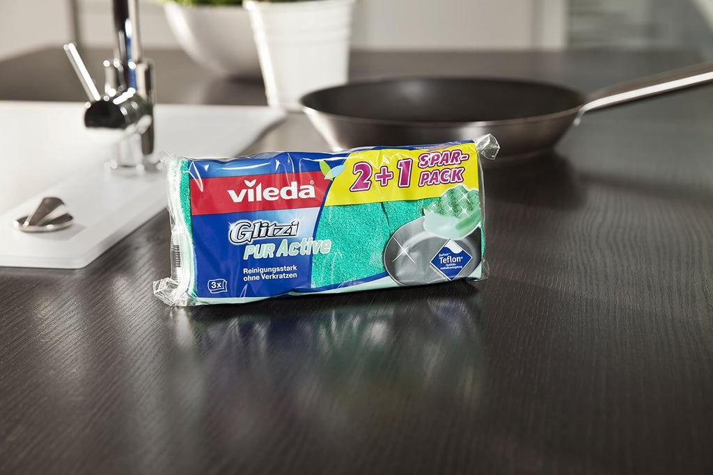 Vileda Glitzi Puractive Reinigungsschwamm 3er Packung