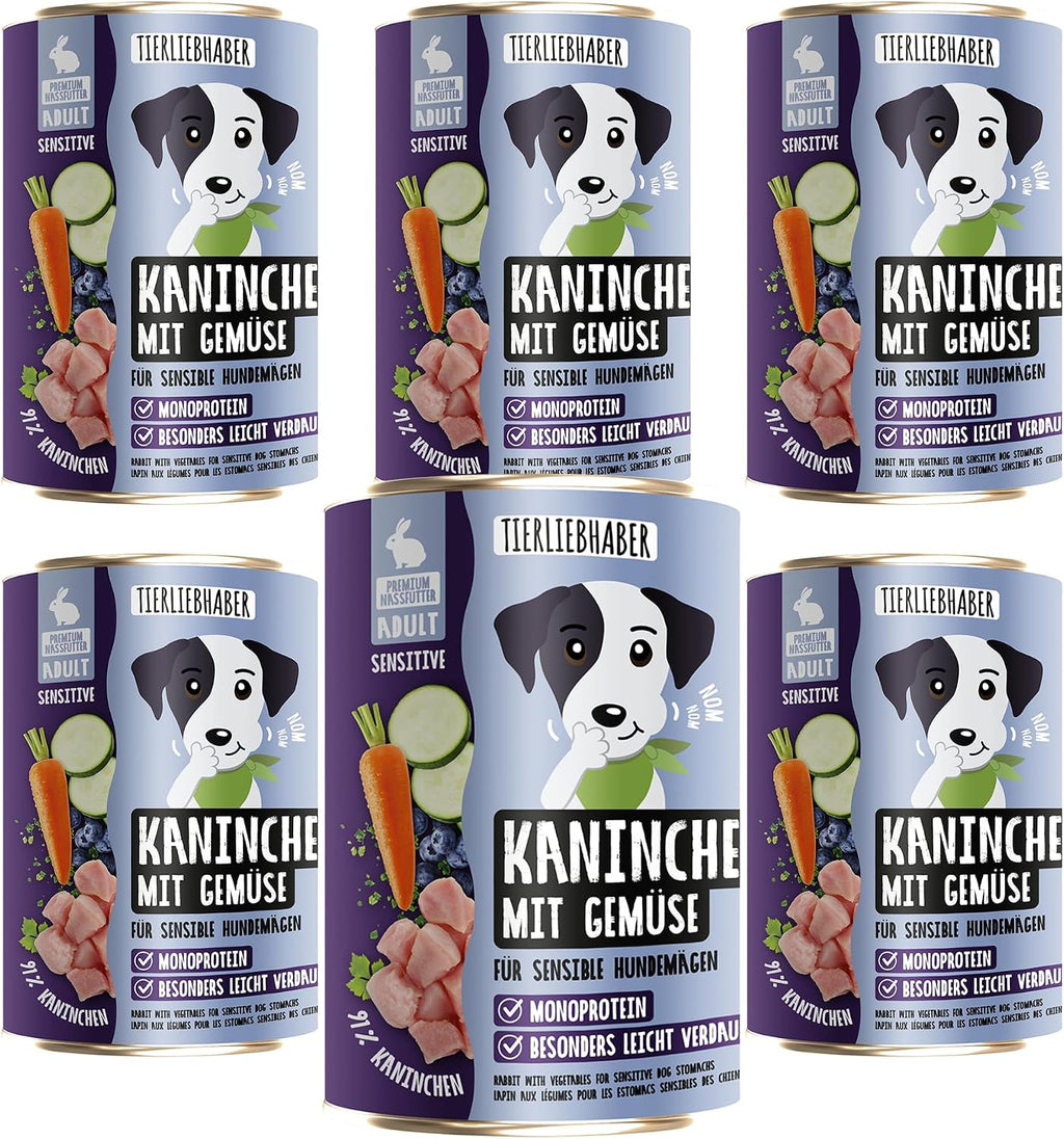 TIERLIEBHABER Hundefutter Nass Kaninchen mit Gemuese Dose