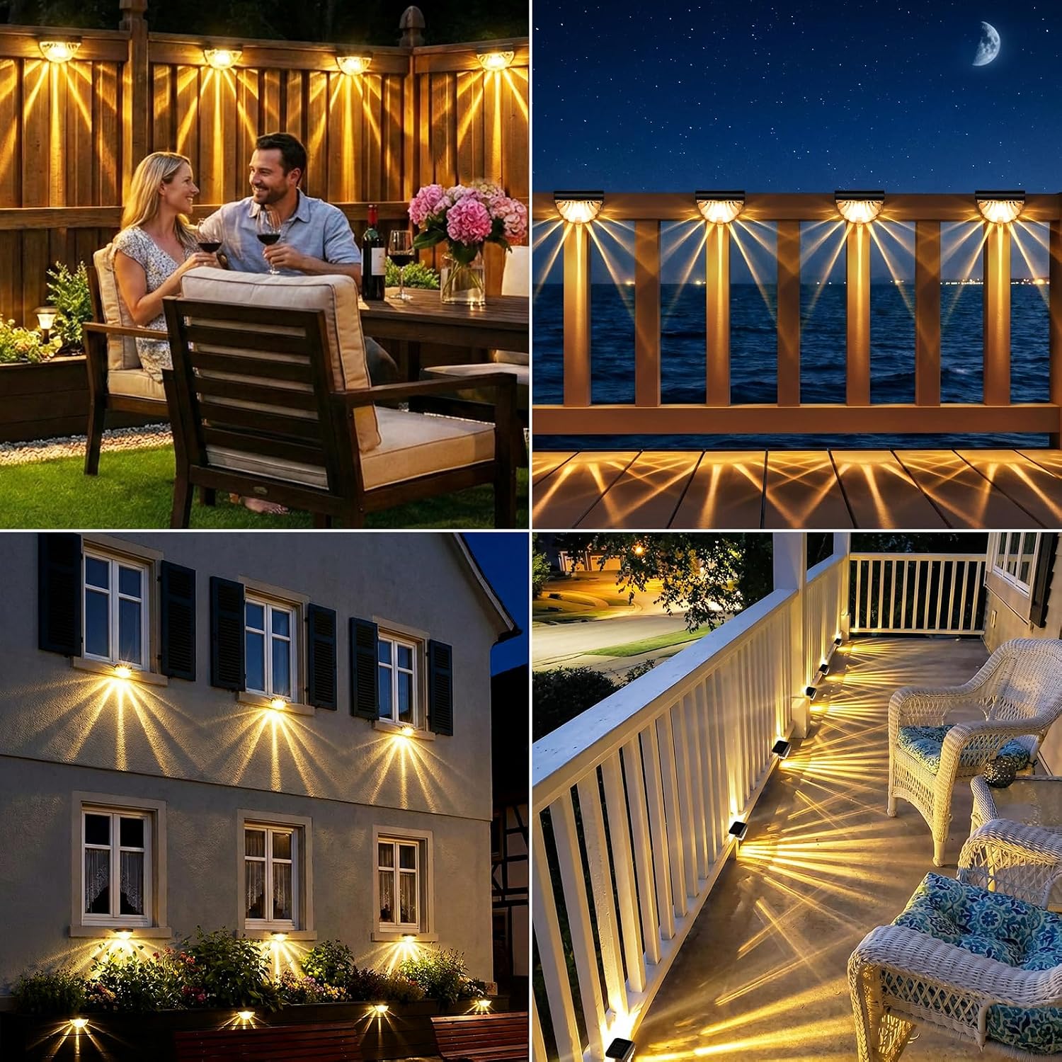 GEARLITE Solarlampen 8er Set LED Warmweiss IP65 Wasserdicht Garten Licht