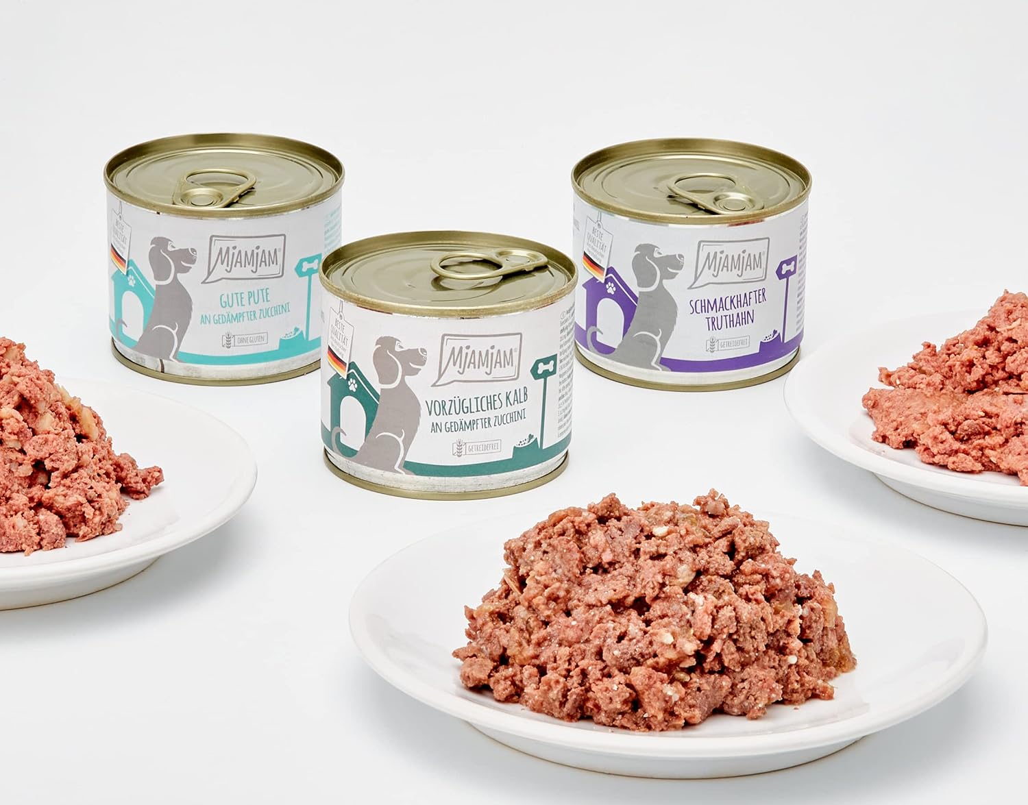 Hund Nassfutter Mixpaket II Huhn Ente Rind Pute 6x200g