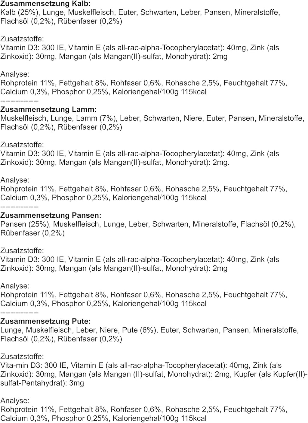 Rinti Kennerfleisch Mixpaket Hundenassfutter getreidefrei mit 70% Fleisch