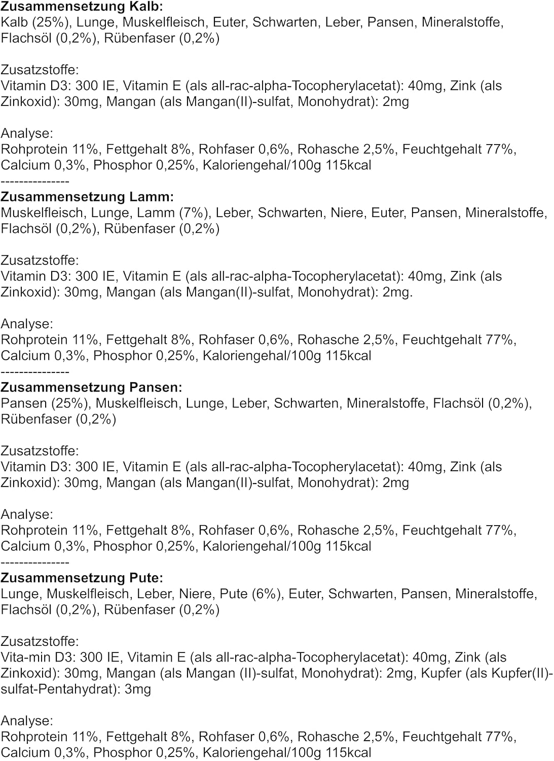 Rinti Kennerfleisch Mixpaket Hundenassfutter getreidefrei mit 70% Fleisch