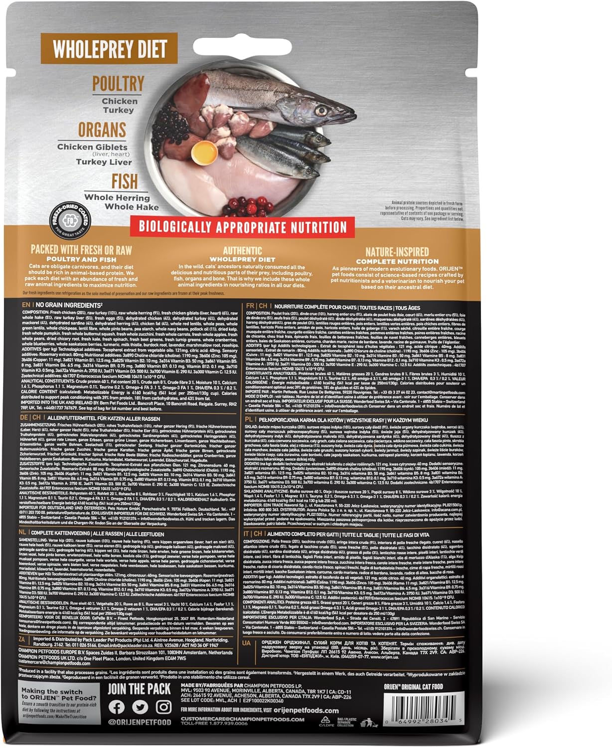 Orijen Hundefutter Adult verschiedene Sorten