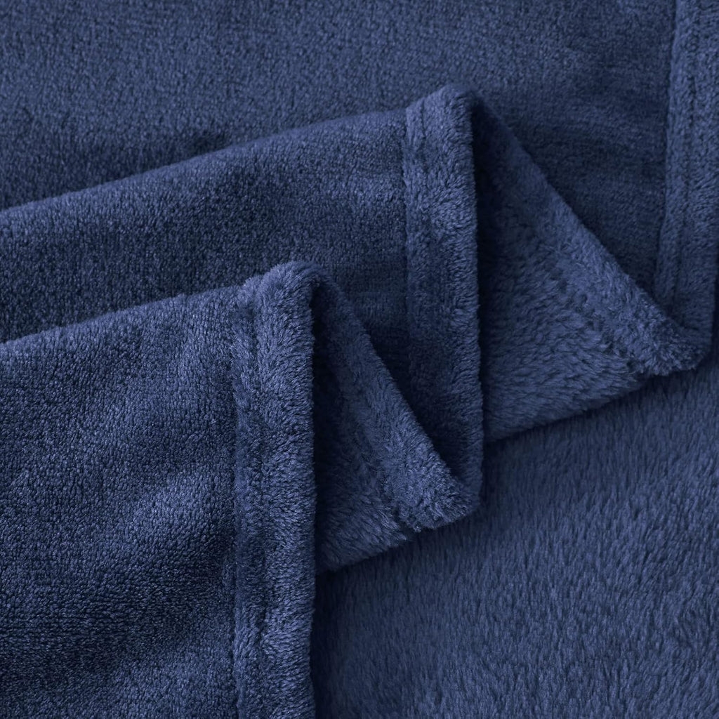 Aisbo Kuscheldecke 150×200 cm Flauschig Fleecedecke Grau 150cm-270cm