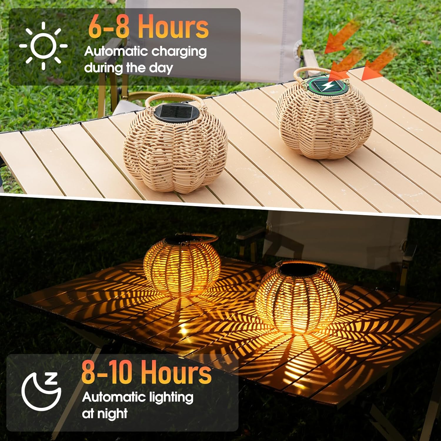 Solarlampen Aussen haengend 2er Set IP65 wasserdicht Balkon Garten Terrasse Deko