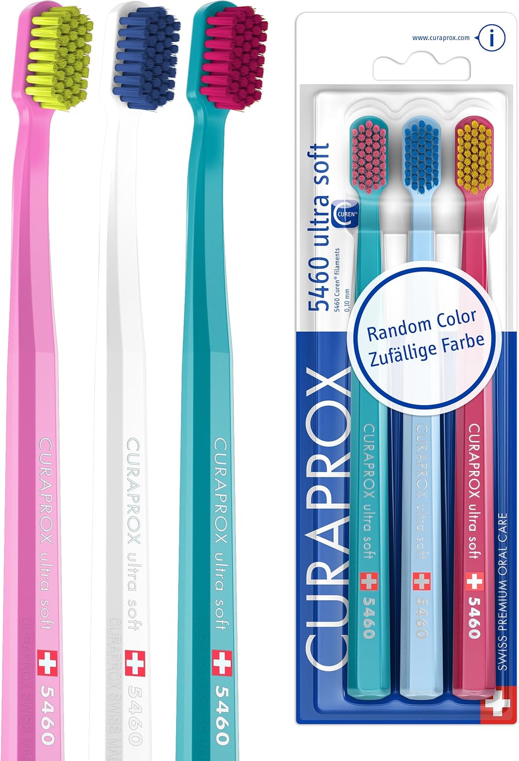 Curaprox CS 5460 Ultraweiche Zahnbuerste 3er Pack fuer Erwachsene