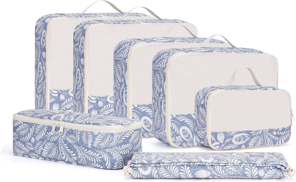 7-teiliges Koffer Organizer Set Packing Cubes Reise-Packtaschen