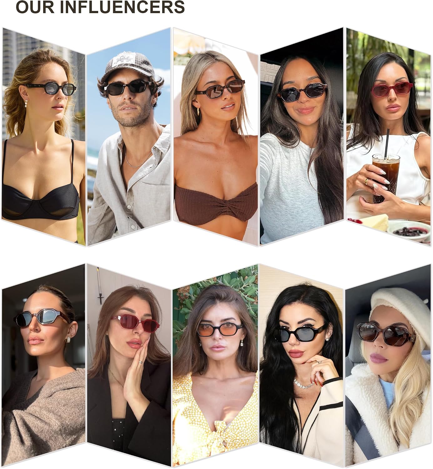 Sojos SJ2389 Polarisierte Hexagon Sonnenbrille Damen Herren UV400