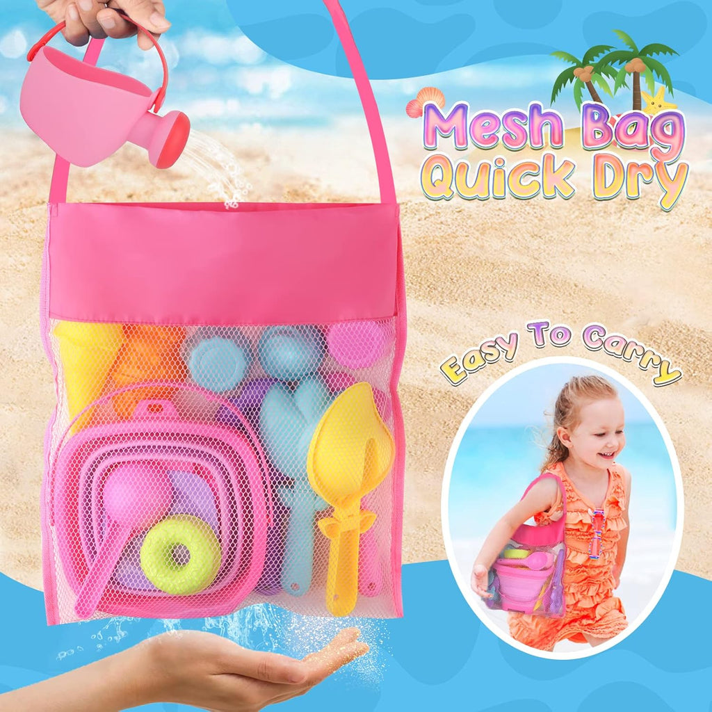 Sandspielzeug 46 Teile Kinder Strandspielzeug mit Eimer Foermchen Schaufel