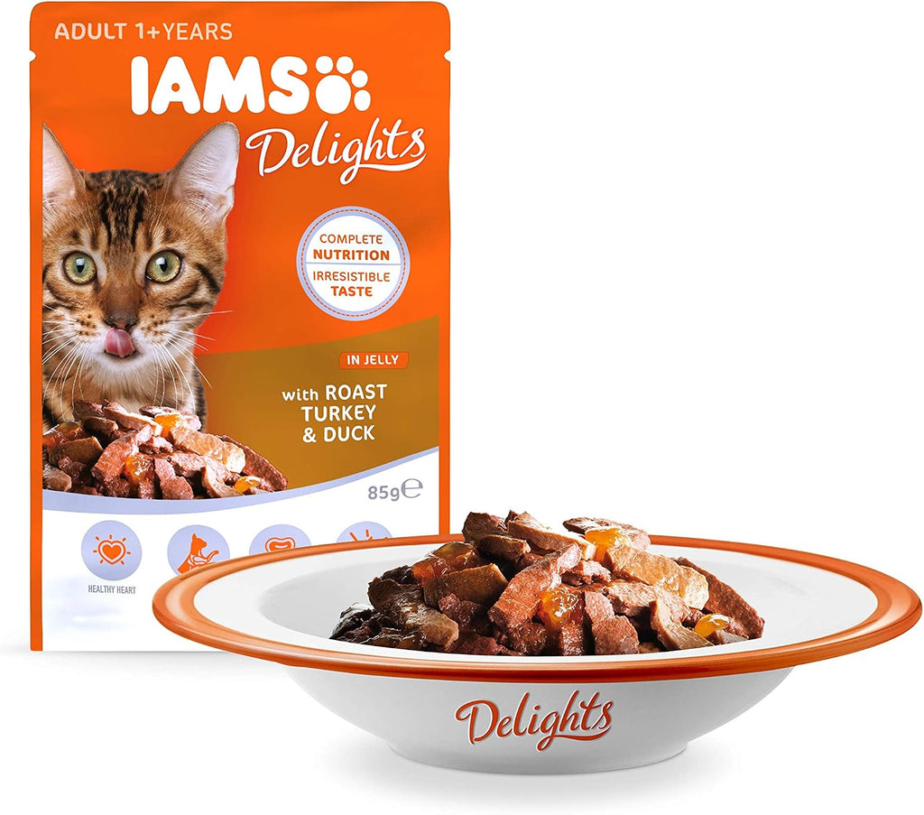 IAMS Delights Land Collection Katzenfutter Nass 12x85g Verschiedene Fleis