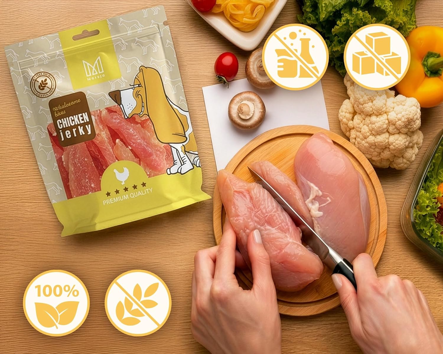 Hundeleckerli Ente & Reis Kabanos 83% Fleischanteil, getreidefrei - ve