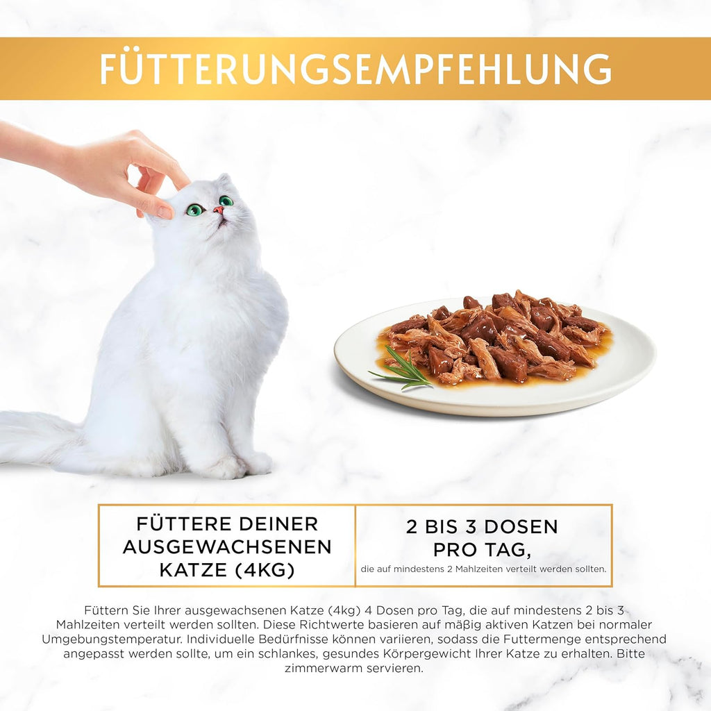 Gourmet Gold Délicatesse Katzenfutter Nass Rind & Huhn 12 x 85 g
