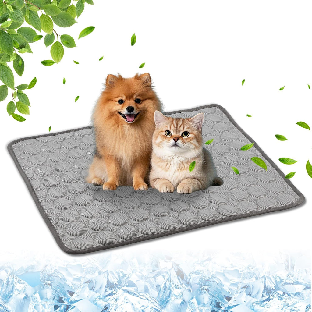 Yanlin Hundekuehlmatte 70x55 cm L grau selbstkuehlend rutschfest waschbar