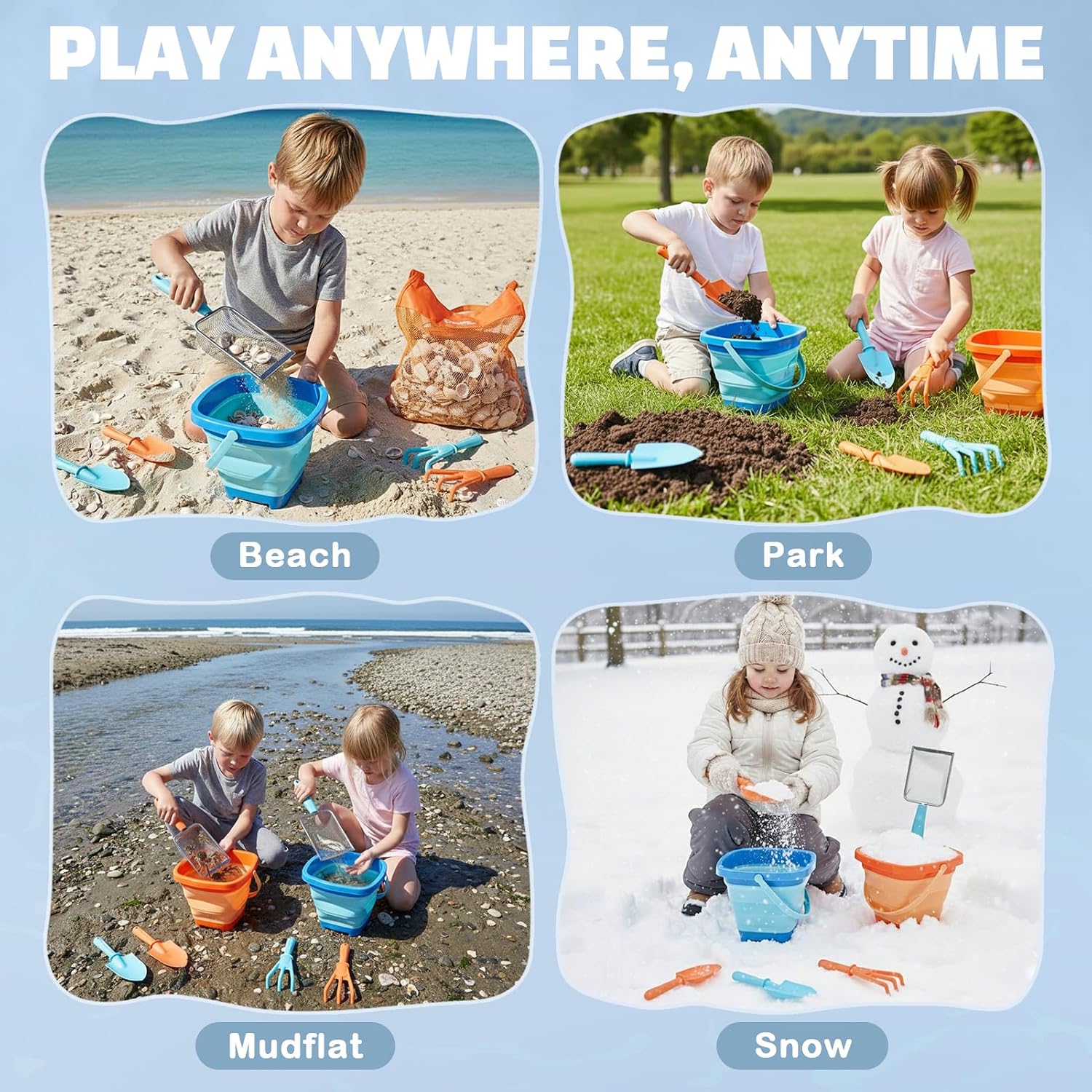 Sandspielzeug Set Kinder Strandspielzeug mit Eimer und Schaufel