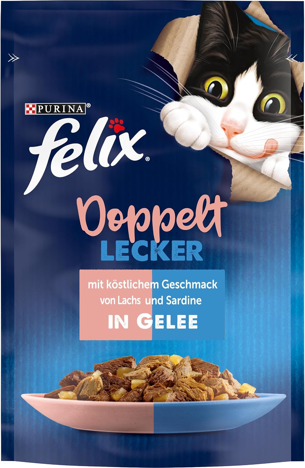 Felix Nassfutter Doppelt Lecker im Gelee 4× Beutel, verschiedene Sorten