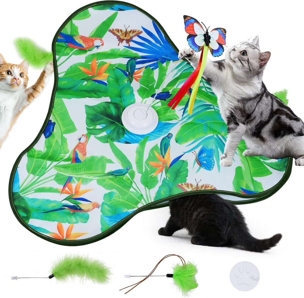 Interaktives Katzenspielzeug mit Schmetterling und Bewegungssensor
