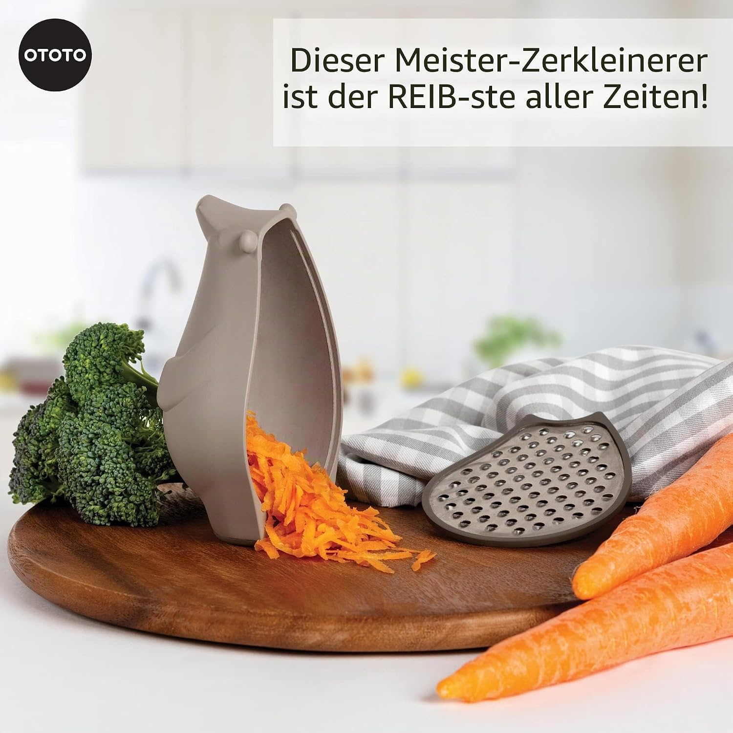 OTOTO Barry The Box Kaesereibe Edelstahl kompakt Kuechenreibe