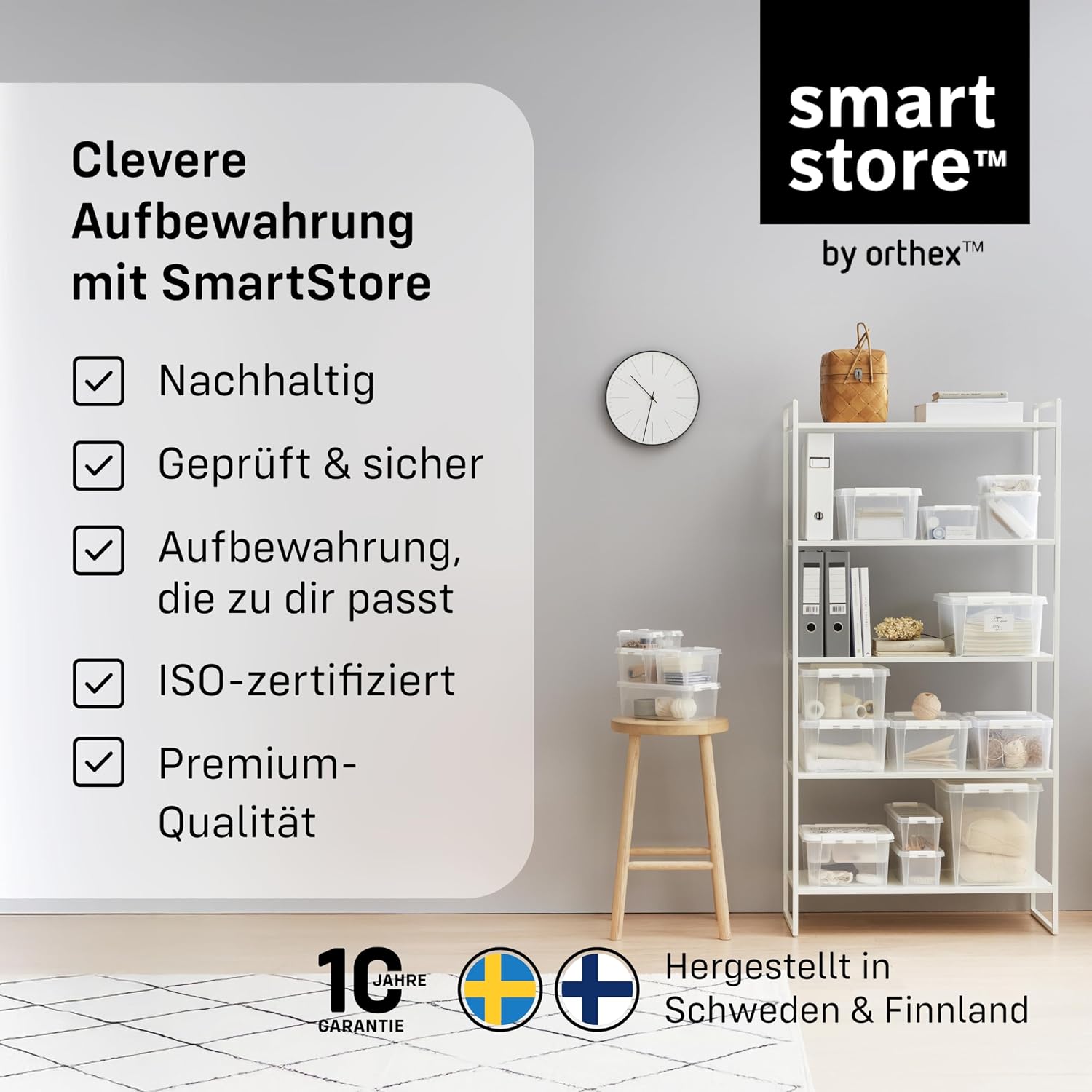 Smartstore Aufbewahrungsbox Classic mit Deckel stapelbar 10er Set