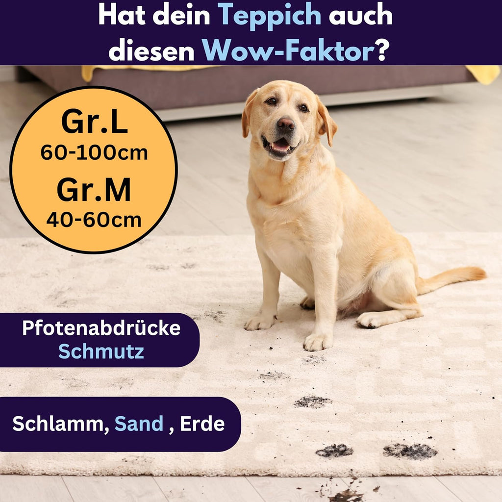 Mikrofaser Pfotenreiniger Handschuh fuer grosse und kleine Hunde