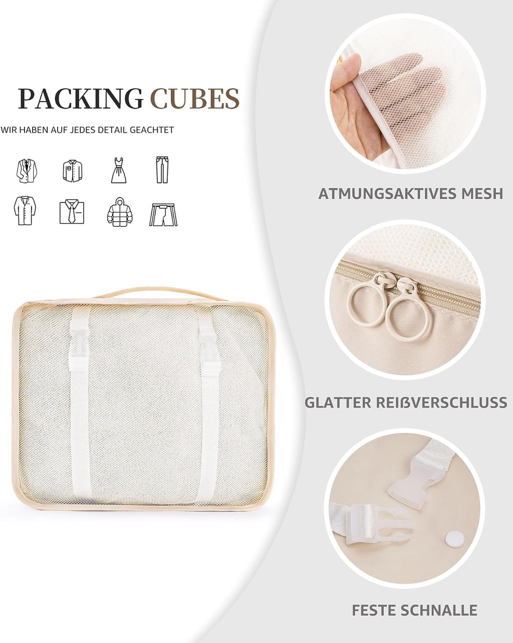 11‑teiliges Koffer Organizer Set Reise Packwuerfel mit Kulturbeutel
