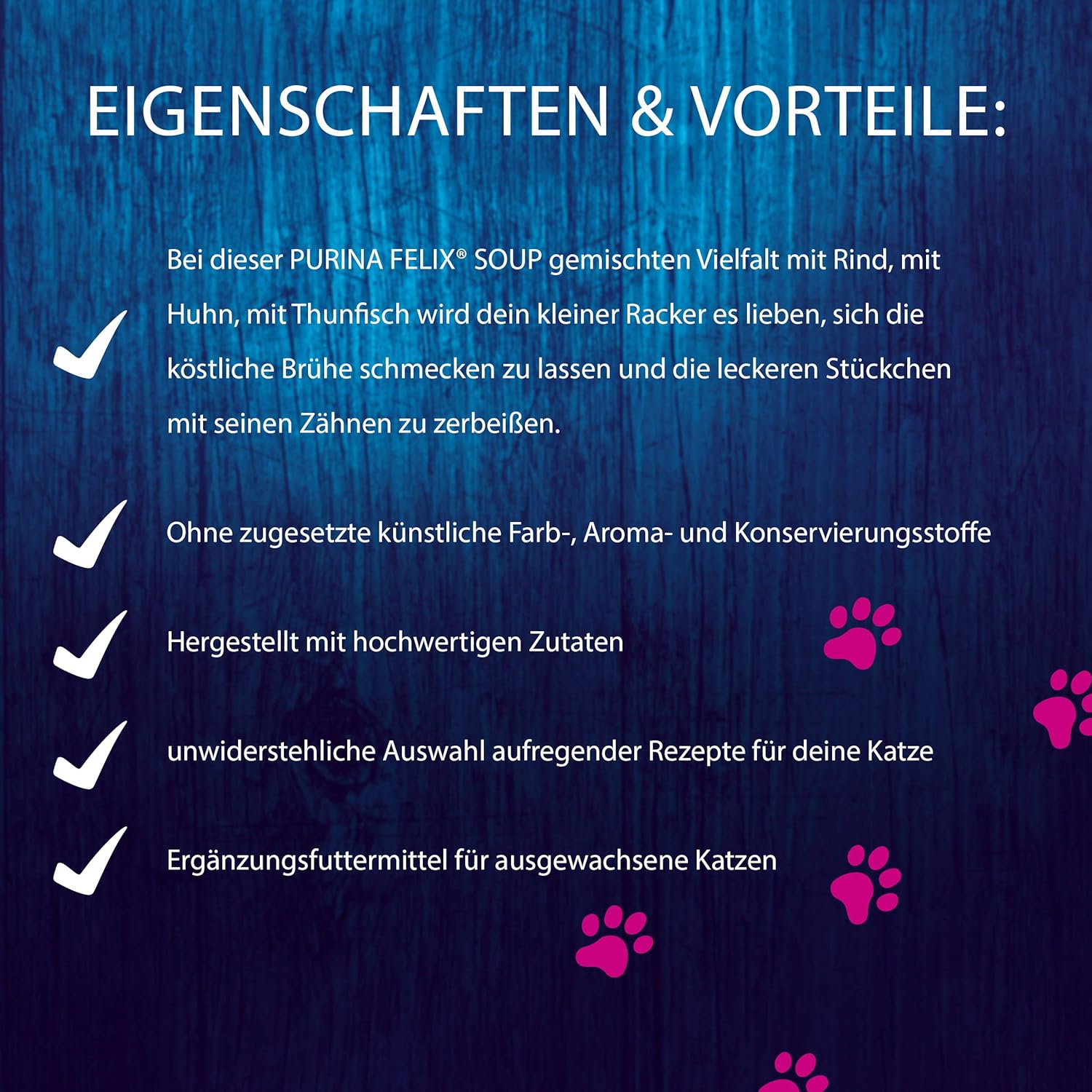 Felix Katzennassfutter Soup verschiedene Sorten mit Kabeljau Thunfisch Scholle 8