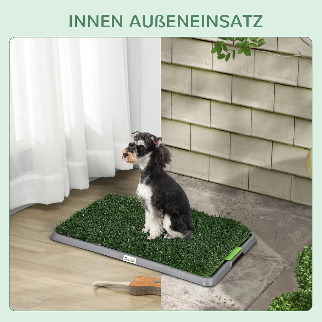 PawHut Hundetoilette mit Kunstrasen 67x41 cm Welpentoilette für Hunde