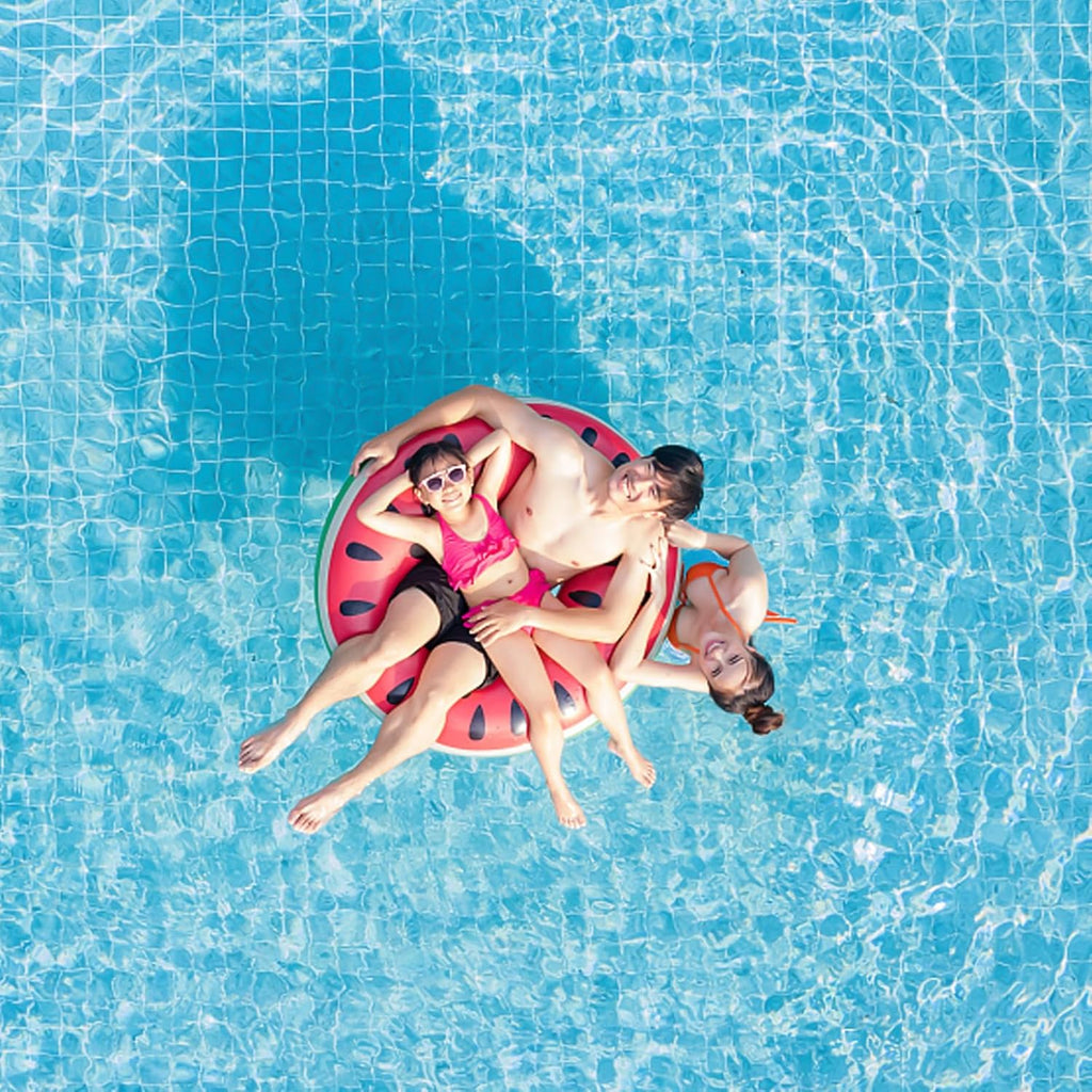 Aufblasbarer Schwimmring 120 cm fuer Erwachsene, Donut Poolring