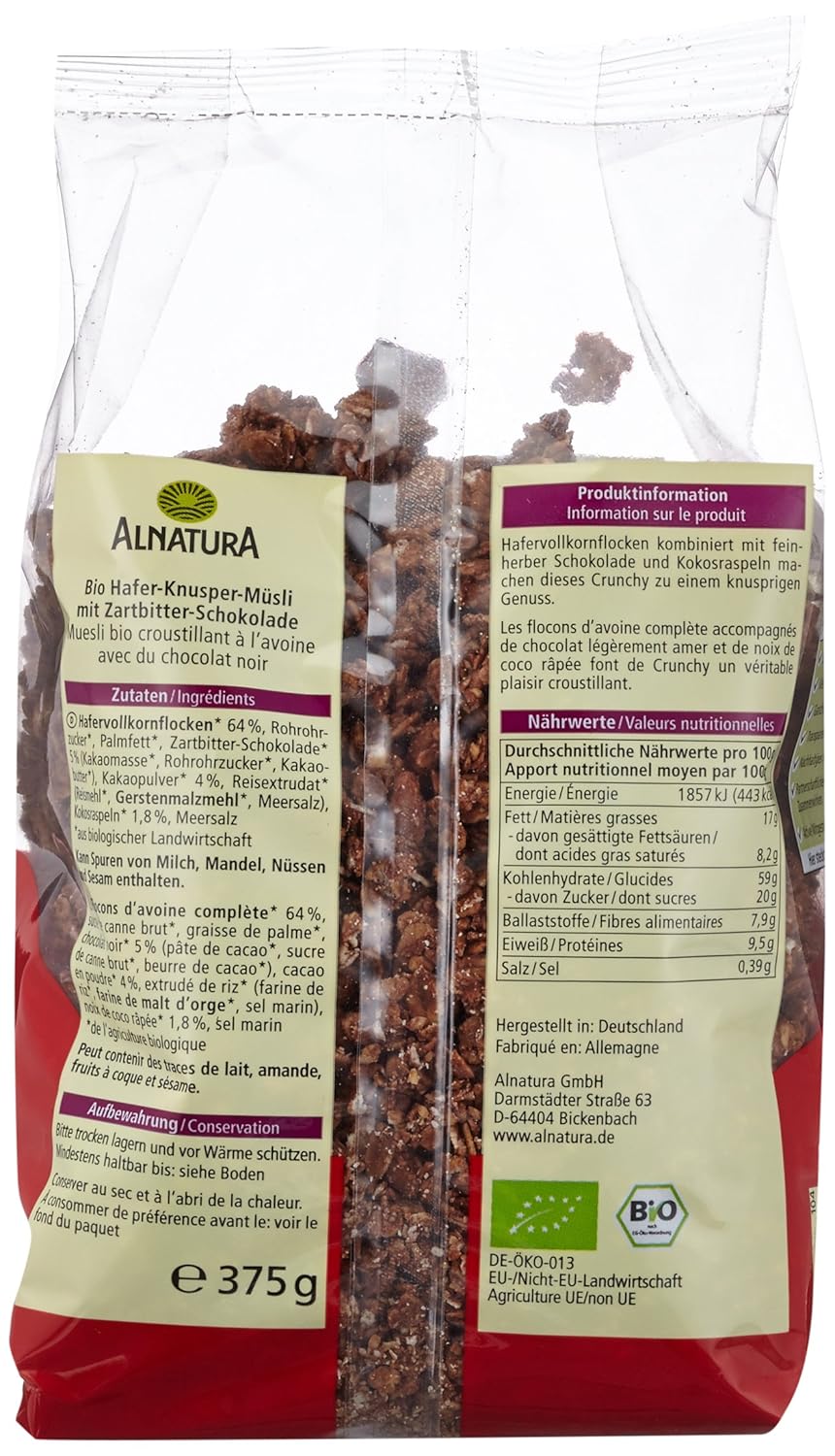 Bio Hafer Crunchy Schoko Knuspermuesli verschiedene Sorten