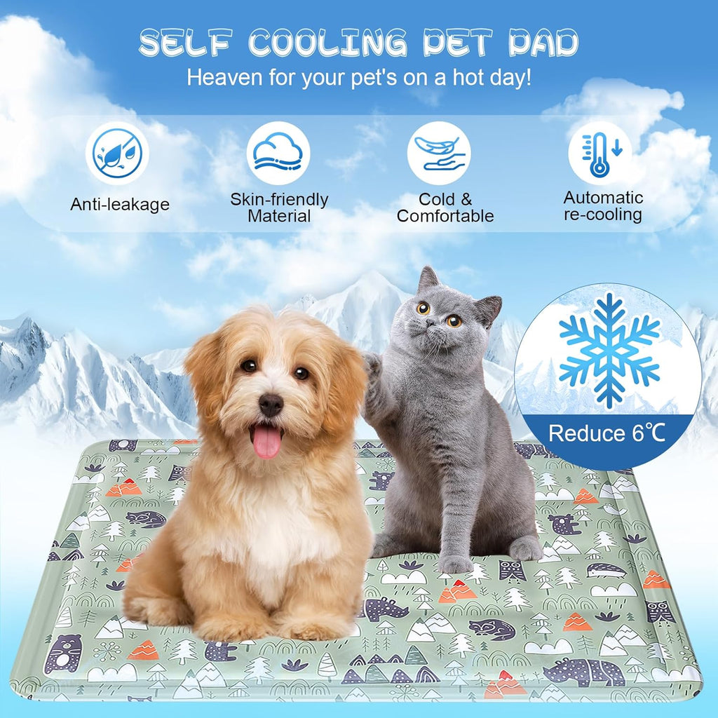 Ninonly Kuehlmatte 50x65 cm fuer Hunde und Katzen selbstkuehlend wasserdicht