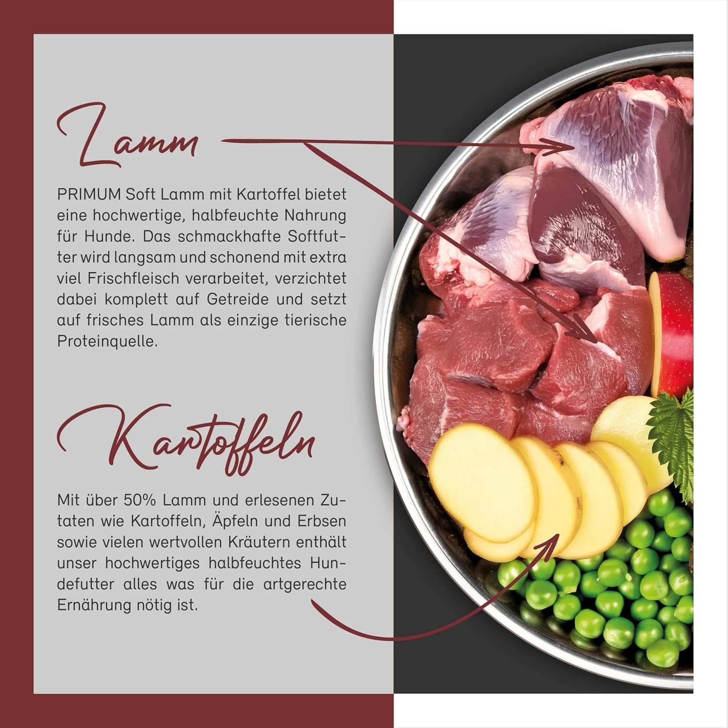 Soft Adult Hundefutter 70% frisches Fleisch - verschiedene Sorten