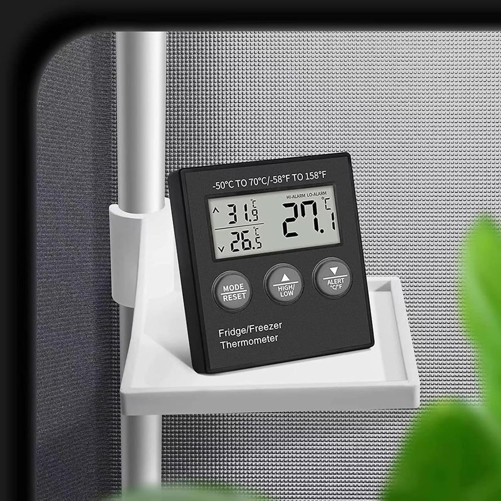 Growzelt Eckregal 2er Set weiss 16 mm Stangen Regal fuer Hygrometer Kamera