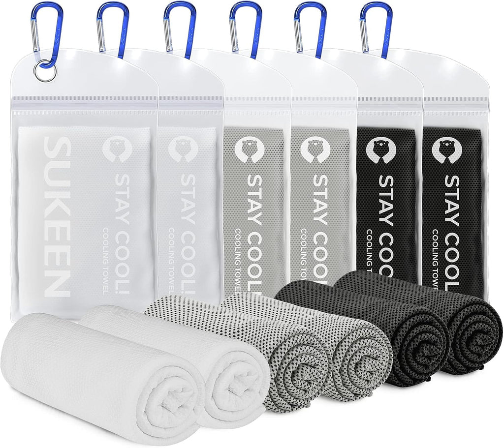 Sukeen Kuehlhandtuch 100 x 30 cm fuer Sport Fitness Yoga Camping Strand