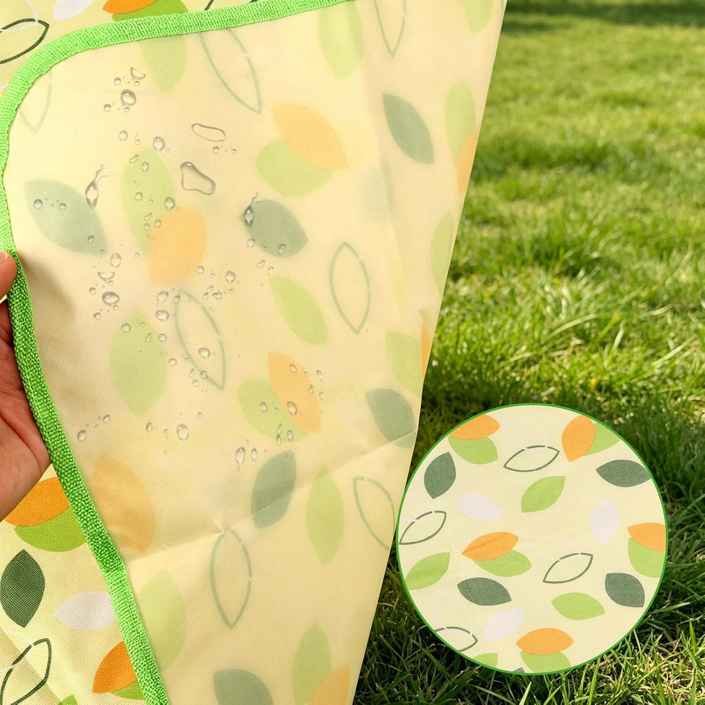 Picknickdecke 100x150 cm wasserdicht sandfrei isoliert Gruen Blatt